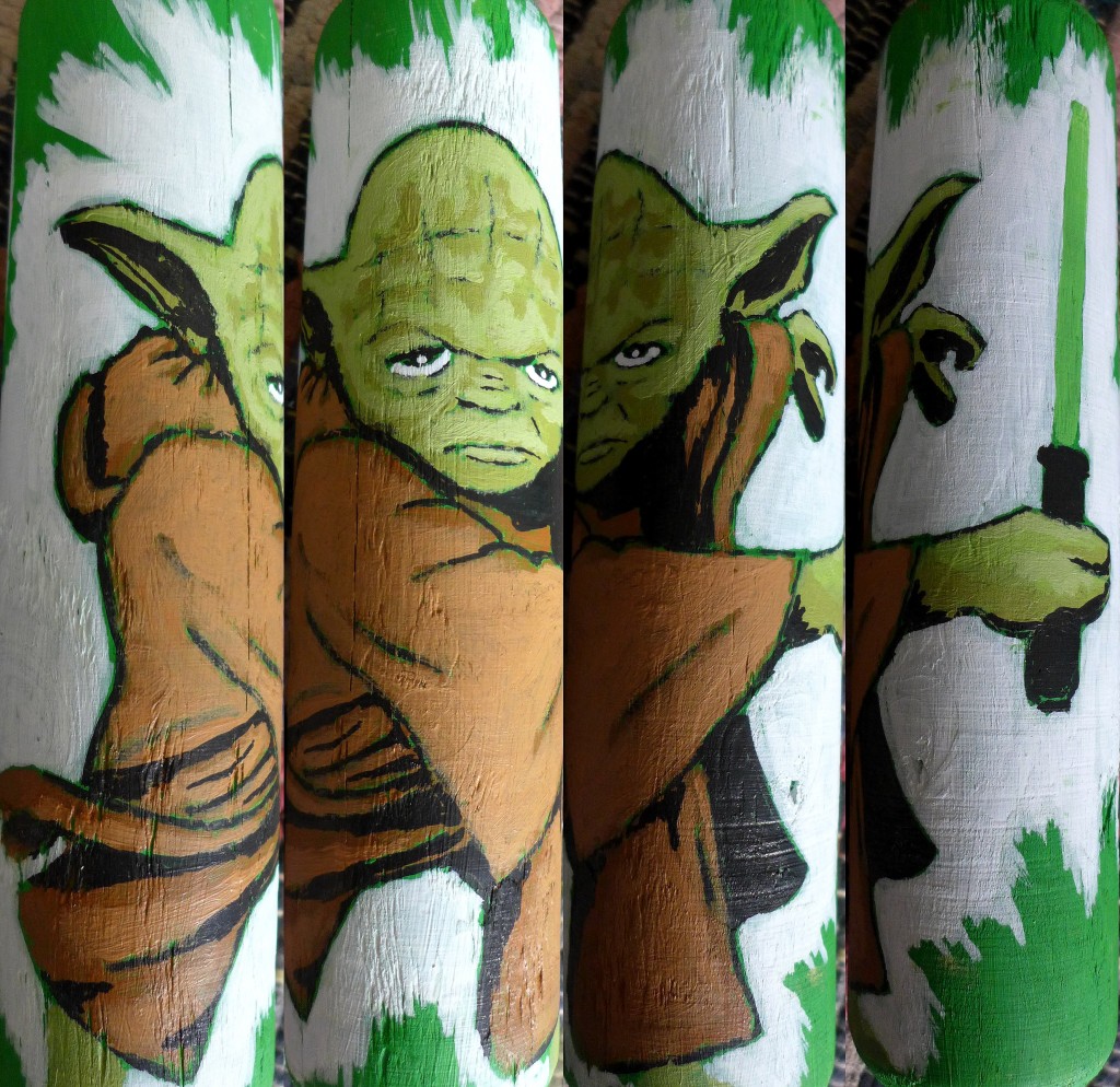 Mölkky décoré Star Wars lanceur Yoda