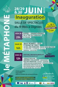 Inauguration du Métaphone à Oignies les 29 et 30 juin 2013