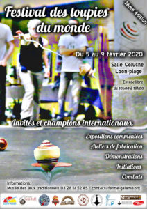 affiche du festival des toupies du monde 2020 de loon plage